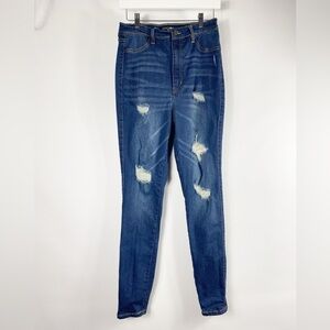 Fashion Nova High Waist Distressed Skinny Denim  Jeans Women Size 11